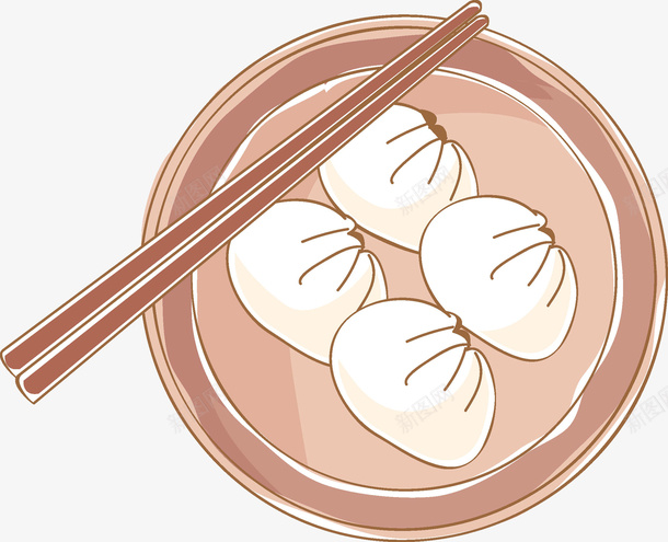 卡通一屉包子图png免抠素材_新图网 https://ixintu.com 卡通 小笼包 小笼包插画 插图 笼屉 筷子 美食 食物 餐饮