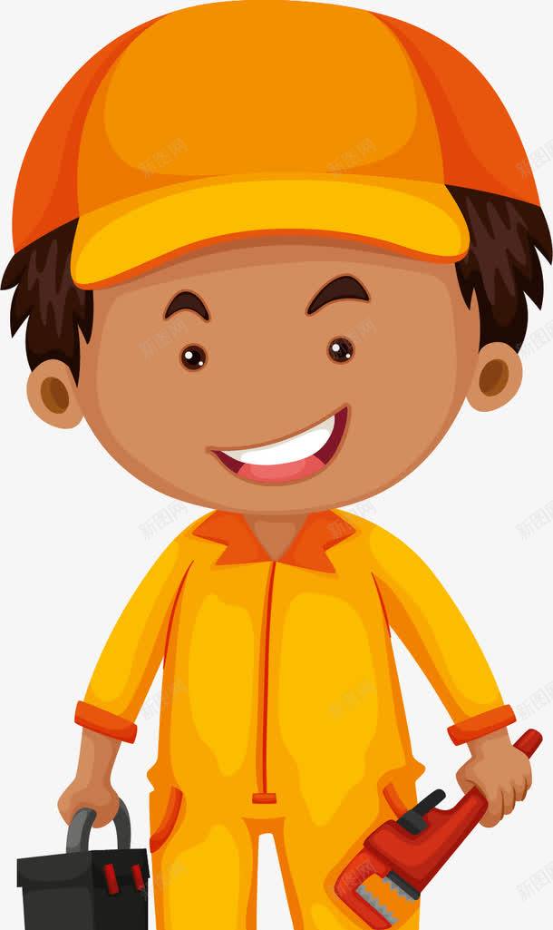 手拿工具箱的汽车维修工程师png免抠素材_新图网 https://ixintu.com 劳动人民 勘测员 卡通人物 土建工程师头像 土木工程 安全帽 工程设计师 测量员 测量工程师 维修工程师