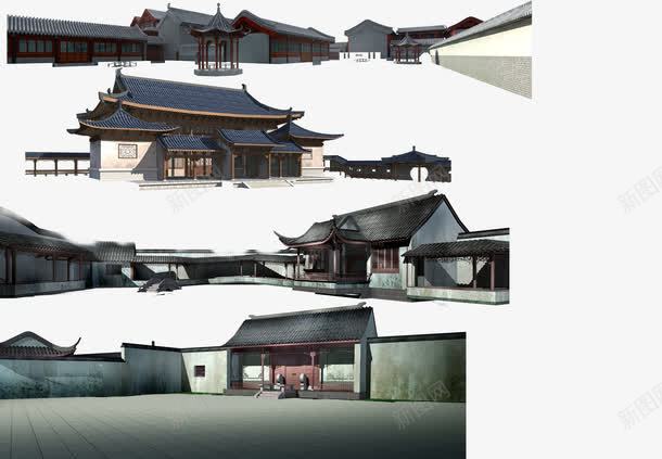 古代住宅png免抠素材_新图网 https://ixintu.com 住宅 古代 古代宅子 古宅