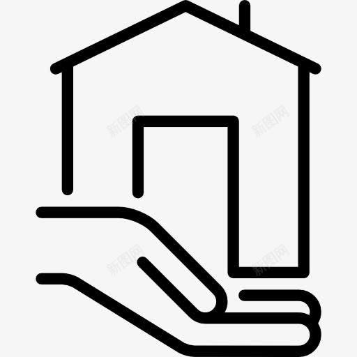 住房图标png_新图网 https://ixintu.com 家 建筑 慈善机构 房地产 房子 手