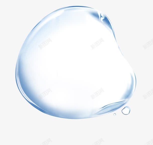 蓝色透明不规则水滴png免抠素材_新图网 https://ixintu.com 不规则 水滴 蓝色 透明