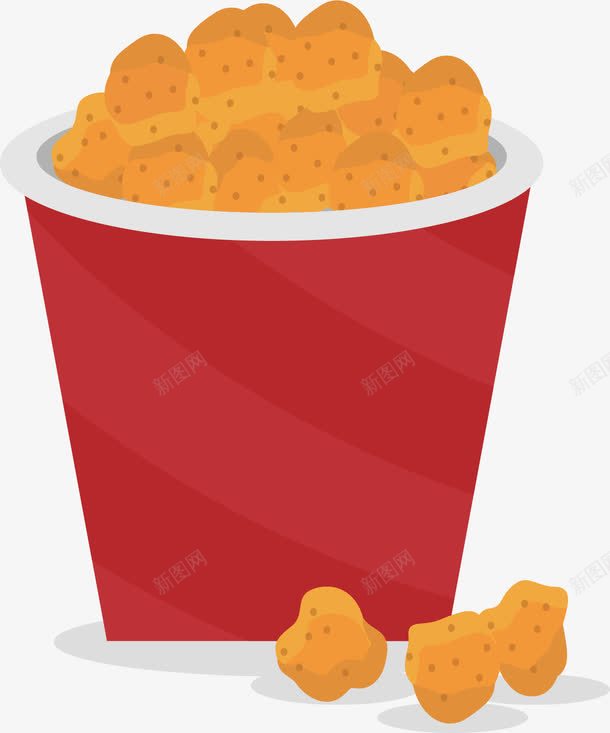 劲爆鸡米花png免抠素材_新图网 https://ixintu.com 油炸食品 炸鸡 矢量素材 香辣炸鸡 鸡米花