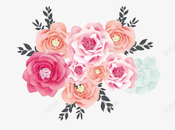手绘画3D微立体花朵装饰png免抠素材_新图网 https://ixintu.com 小清新 手绘叶子 手绘画 手绘花朵 手绘花束 手绘花草 田园风 花朵装饰