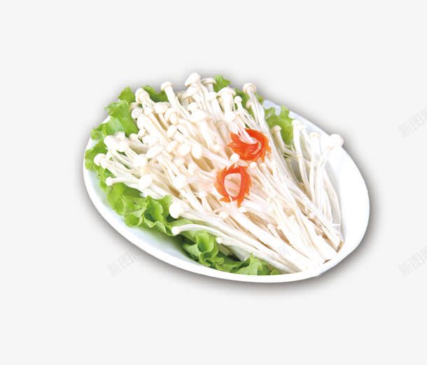 金针菇png免抠素材_新图网 https://ixintu.com 一盘金针菇 火锅 火锅材料 生菜 金针菇 食品