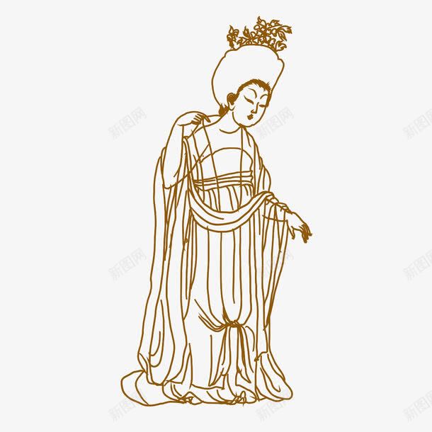 西安手绘免费png免抠素材_新图网 https://ixintu.com 古代 名胜古迹 夫人 少奶奶 手绘 旅游 白描 白色 线描 西安 西安手绘免费下载