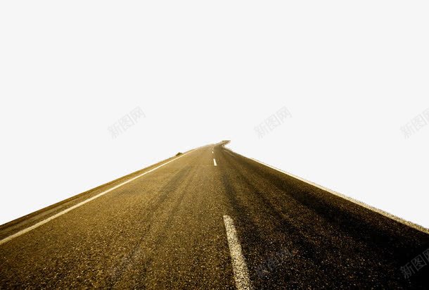 黄昏道路png免抠素材_新图网 https://ixintu.com 公路 唯美 夕阳 照射 道路 马路 黄昏