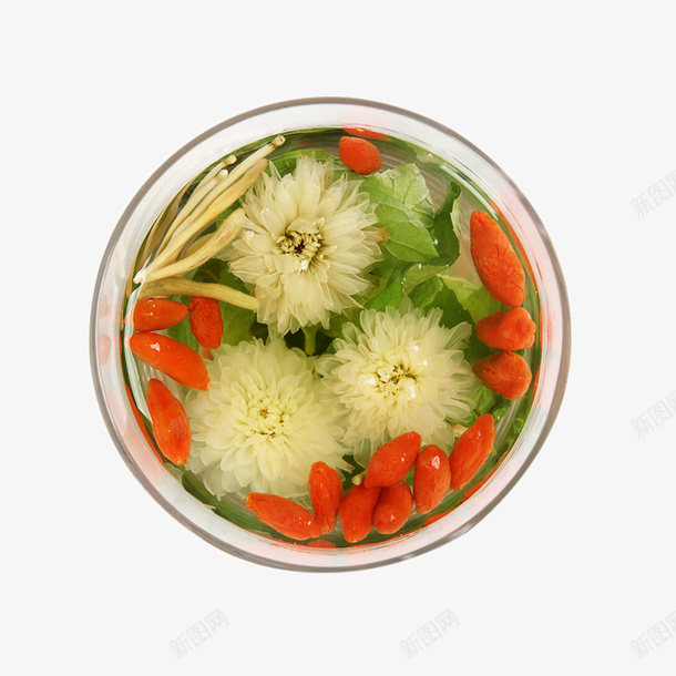 枸杞菊花茶png免抠素材_新图网 https://ixintu.com 保健饮料 茶水 茶饮 菊花 菊花图案 酒水 饮料 饮料设计 饮食