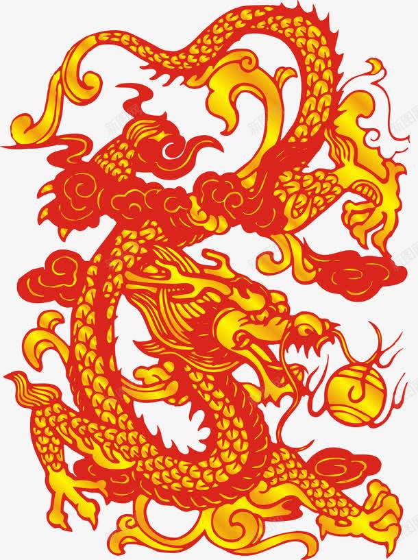 中国龙png免抠素材_新图网 https://ixintu.com 手绘龙型图 红色龙 腾云驾雾 龙型图形 龙素材 龙适量
