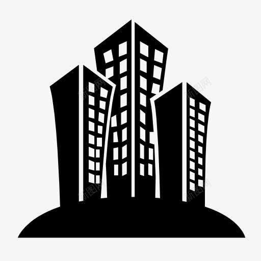 办公大楼图标png_新图网 https://ixintu.com 写字楼 办公楼 大楼 楼房