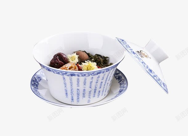八宝茶png免抠素材_新图网 https://ixintu.com 三炮台 八宝茶 养生茶 盖碗茶 花茶
