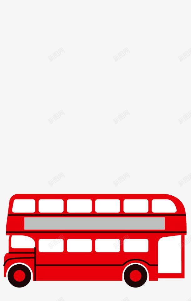 卡通公交车png免抠素材_新图网 https://ixintu.com 交通工具 公交车 公交车卡通画 卡通车 红色