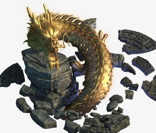 金色的龙碎石装饰png免抠素材_新图网 https://ixintu.com 碎石 装饰 金色