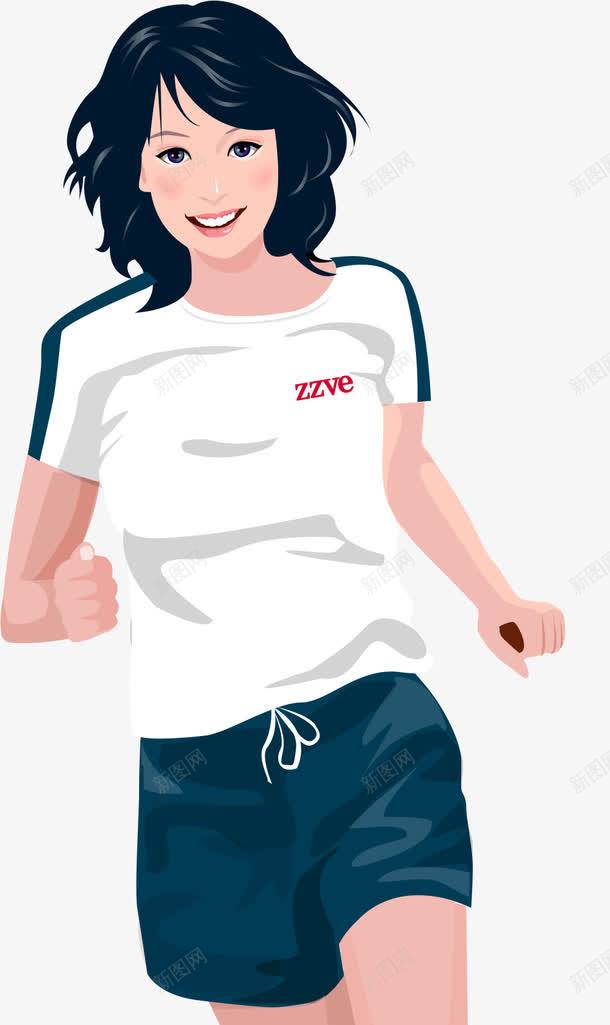 跑步美女png免抠素材_新图网 https://ixintu.
