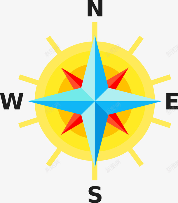 卡通罗盘指南针矢量图eps免抠素材_新图网 https://ixintu.com 卡通 度假旅行 指北针 指北针符号 指南针 标签 矢量图 矢量图案 罗盘 罗盘图