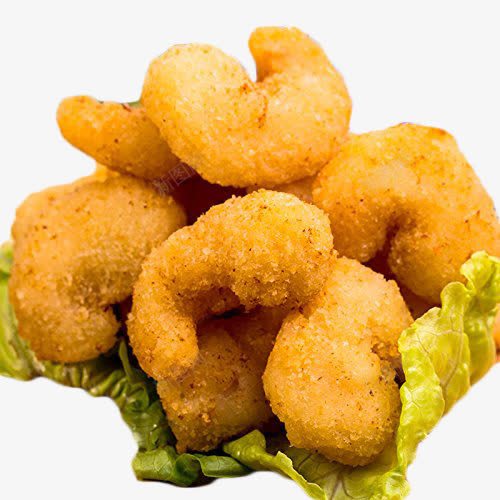 裹粉虾米花png免抠素材_新图网 https://ixintu.com 大虾仁 速食海鲜 食物 黄色