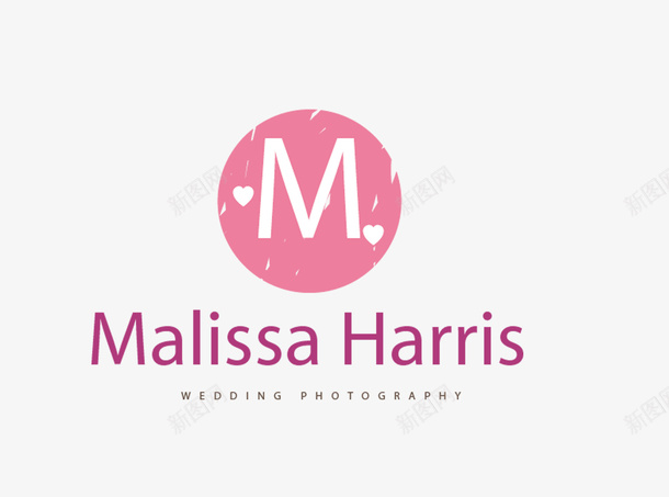 粉色花卉小清新LOGO图标png_新图网 https://ixintu.com harris malissa 典雅 唯美 大方 小清新 爱心 简单 简约 粉色 花卉