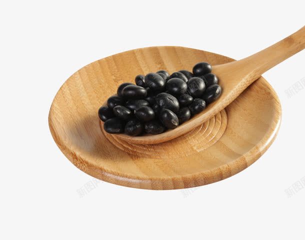 木勺里的黑豆png免抠素材_新图网 https://ixintu.com 补肾 补肾佳品 黑色补肾食物 黑色食材