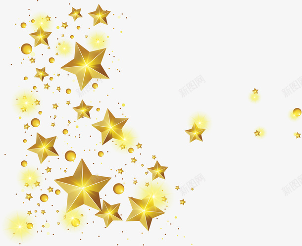 金色发光星星花纹png免抠素材_新图网 https://ixintu.com 发光星星 星星 星星花纹 矢量png 金星 金星星 金色星星