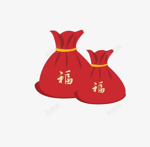 水彩红色钱包图png免抠素材_新图网 https://ixintu.com 创意 包袱 包裹 卡通手绘 布包裹 水彩 福字 福袋 红色