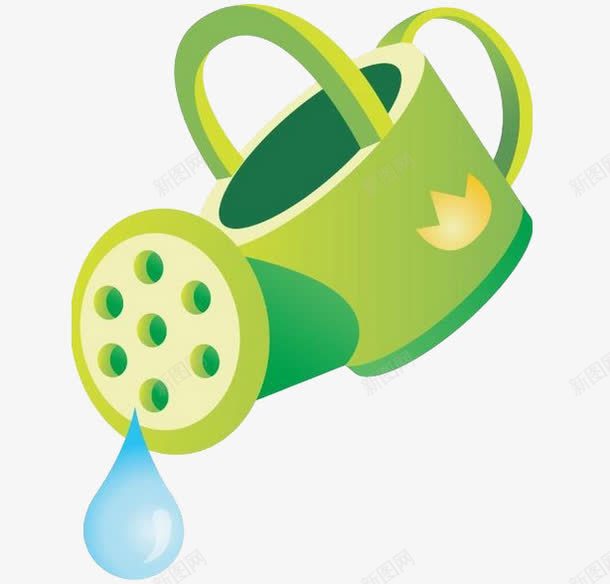 有质感的卡通浇水壶png免抠素材_新图网 https://ixintu.com 卡通 园林 园艺 手绘 植物 水 水壶 洒水 浇水 绿色 自然 质感