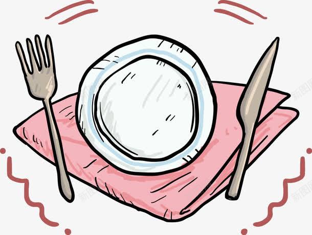 手绘野外烧烤BBQ元素png免抠素材_新图网 https://ixintu.com BBQ 刀叉 户外烧烤 手绘 桌布 盘子