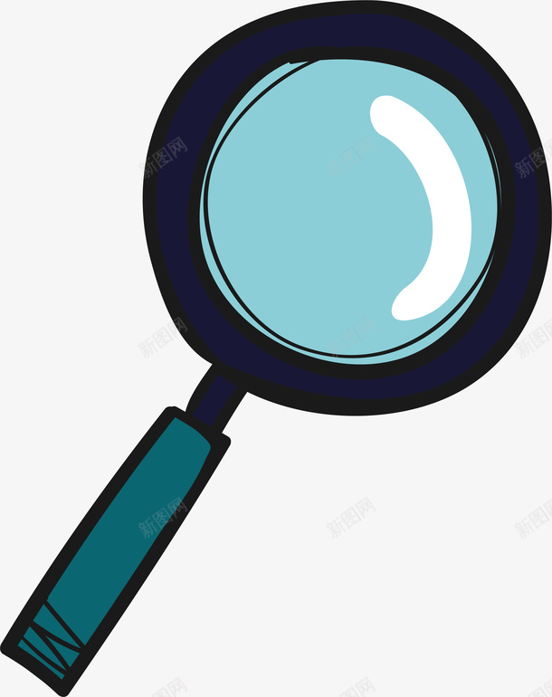 手绘的放大镜矢量图eps免抠素材_新图网 https://ixintu.com 手绘放大镜 放大镜 矢量png 研究 调查 需求研究 矢量图