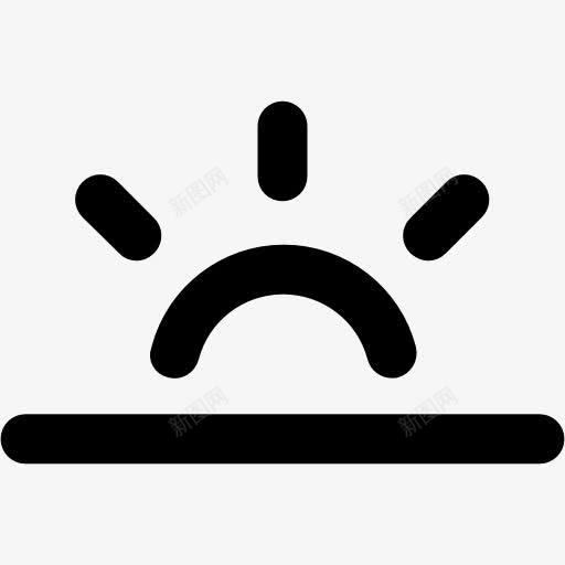 较低的太阳图标png_新图网 https://ixintu.com 上升 早晨 自然 阳光 黎明