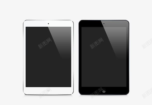 两款minipng免抠素材_新图网 https://ixintu.com ipadmini 大屏 平板 数码 款式 电子 网络 黑白