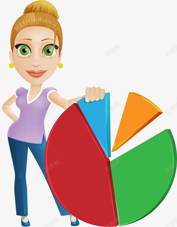 手绘卡通职场女性矢量图ai免抠素材_新图网 https://ixintu.com 人 人物 卡通 手绘 矢量图
