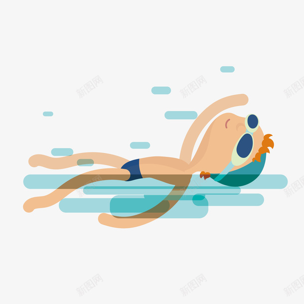 仰泳式游泳卡通插画矢量图ai免抠素材_新图网 https://ixintu.com 仰泳 休闲 卡通插画 度假 游泳 游泳动作 矢量图 身体 运动 锻炼