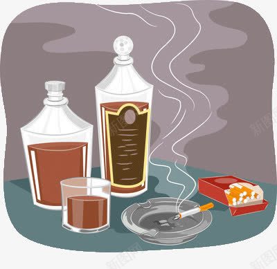 烟酒png免抠素材_新图网 https://ixintu.com 烧酒 男性 香烟