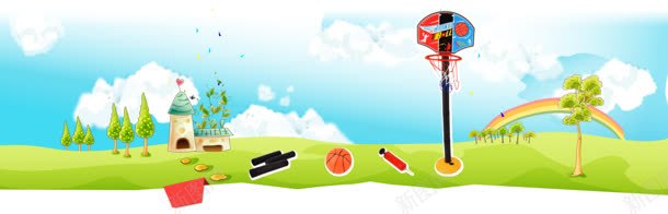 儿童运动玩具banner背景jpg设计背景_新图网 https://ixintu.com 儿童节 学季 海报轮播图 淘宝首页 玩具
