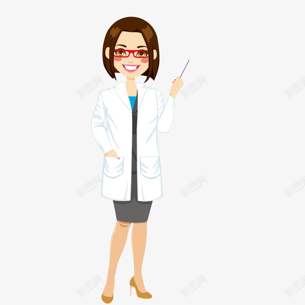 眼科医院的医生人物矢量图ai免抠素材_新图网 https://ixintu.com 人物设计 劳动节 医护人员 眼科医院 职业人物 矢量图