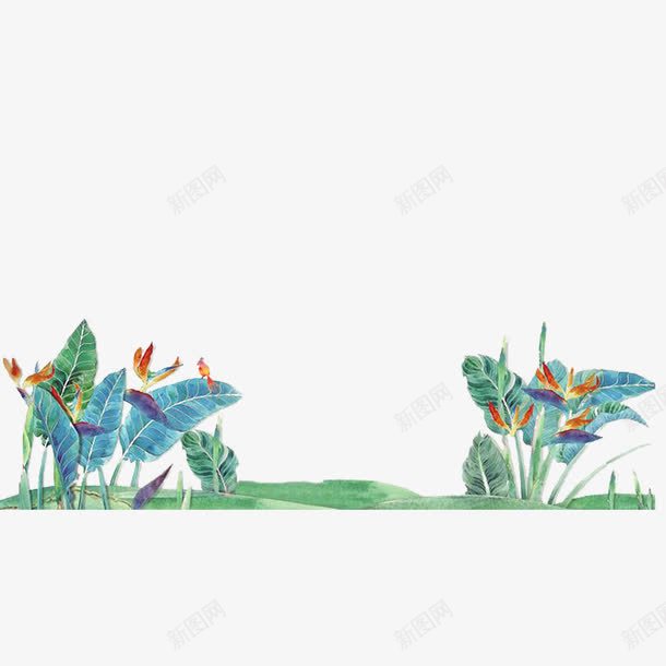 绿色草地上和大芭蕉叶png免抠素材_新图网 https://ixintu.com 大芭蕉叶 绿叶房子 绿色草地上和大芭蕉叶 草 草地 草地土壤