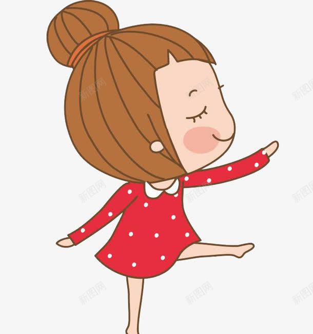 卡通跳舞的女孩png免抠素材_新图网 https://ixintu.com 女孩 少儿拉丁舞 粉红色的衣服 舞蹈 芭蕾舞 跳舞 跳舞的女人