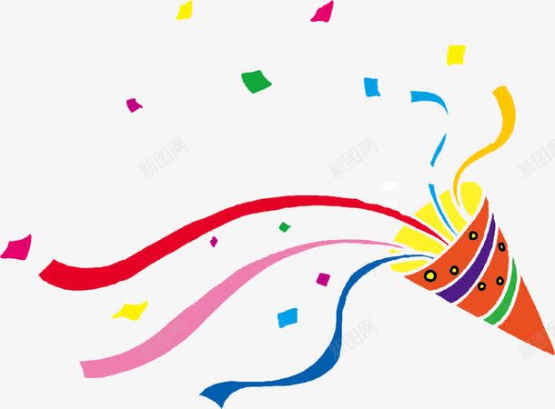 礼花png免抠素材_新图网 https://ixintu.com 彩带 彩炮 生日礼花 礼花碎片 节日庆祝 装饰