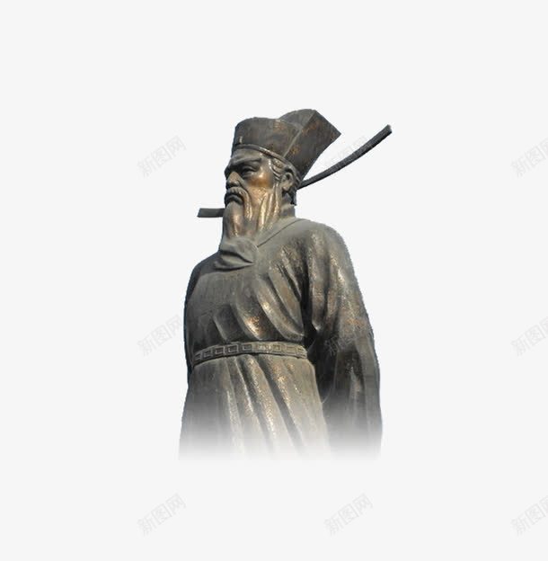 包青天铜像png免抠素材_新图网 https://ixintu.com 严明 公正 包大人 包拯 包青天 灰色 铜像