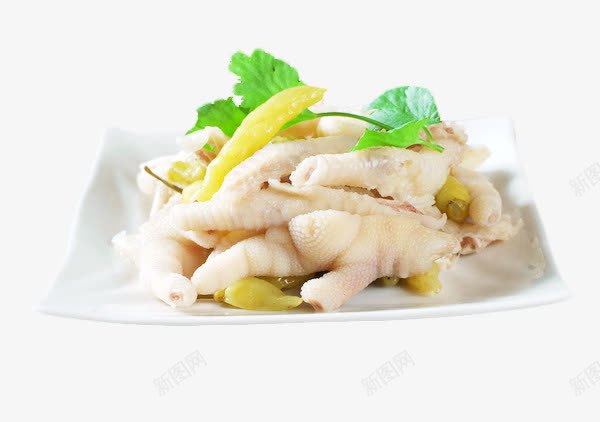 香菜凤爪山椒凤爪png免抠素材_新图网 https://ixintu.com 凤爪 山椒凤爪 泡椒凤爪 特色小吃 美味 香菜 鸡脚
