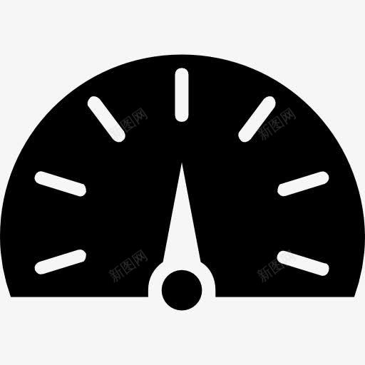 半圆形的黑色工具符号的晴雨表图标png_新图网 https://ixintu.com 半圆形 天气 山楂天气填 工具 气压计 符号 黑色