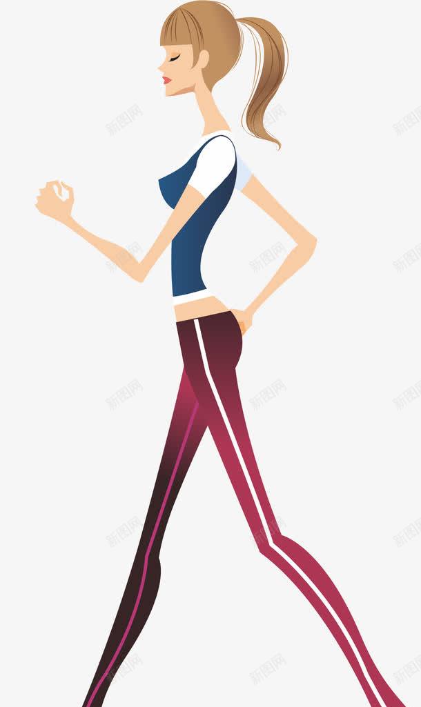 女人慢跑矢量图ai免抠素材_新图网 https://ixintu.com 卡通人物 晨跑 美女 锻炼身体 矢量图
