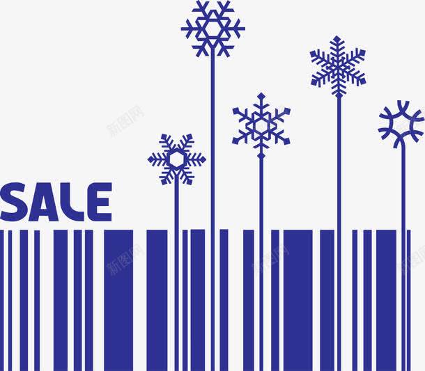 冬季销售雪花条形码png免抠素材_新图网 https://ixintu.com 促销sale冬季条形码 冬季销售雪花条形码 创意条形码 图形设计 条形码 条形码设计 雪花条形码