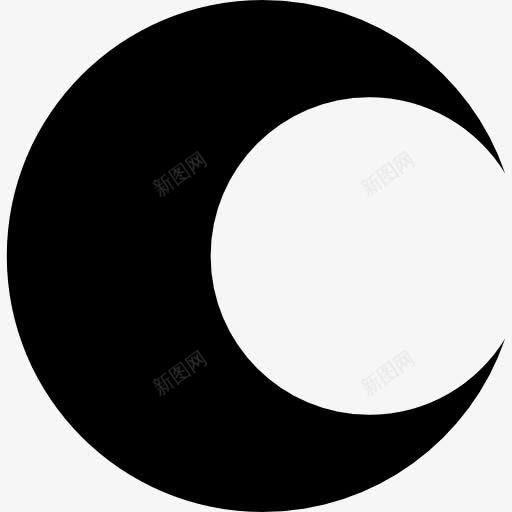 月亮形状的新月相位图标png_新图网 https://ixintu.com 天气 尖尖的图标 形状 月亮 月牙 符号