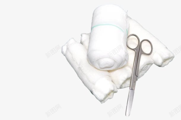 白色医用纱布卷png免抠素材_新图网 https://ixintu.com 剪子 医用纱布 医药 白色 纱布 纱布卷