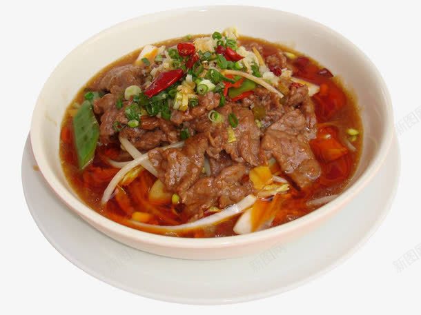 麻辣水煮牛肉片png免抠素材_新图网 https://ixintu.com 水煮牛肉 熟牛肉 牛肉 豆芽