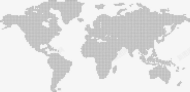 黑色点阵地图世界png免抠素材_新图网 https://ixintu.com 世界 世界地图 地图素材 点阵 点阵素材 黑色 黑色地图 黑色素材