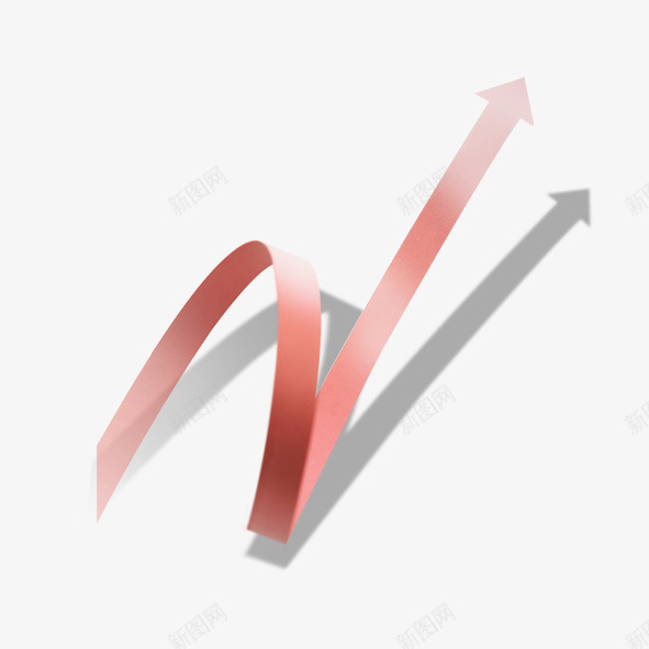 红箭头psd免抠素材_新图网 https://ixintu.com 三拐弯 红箭头