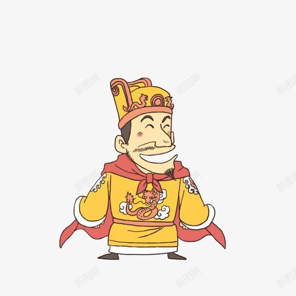 卡通手绘古代皇帝png免抠素材_新图网 https://ixintu.com 卡通朱元璋 古代卡通人 古代皇帝 最高统治者 皇袍