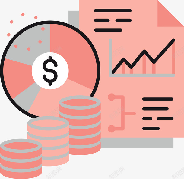 卡通粉刷金融金币png免抠素材_新图网 https://ixintu.com 专利增长数 商务金融 地方税收 居民收入 工业产值 总税收 粉色 财政收入 金币 金融 金融货币 钱币