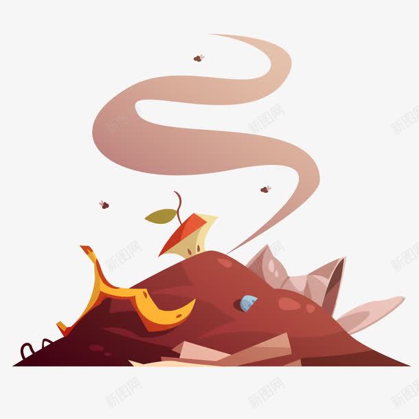 臭气熏天的垃圾png免抠素材_新图网 https://ixintu.com 保护环境 卡通 垃圾 爱护卫生 臭气熏天