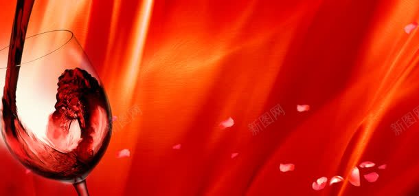 红酒酒会背景jpg设计背景_新图网 https://ixintu.com 红色 红酒 花瓣 酒会背景